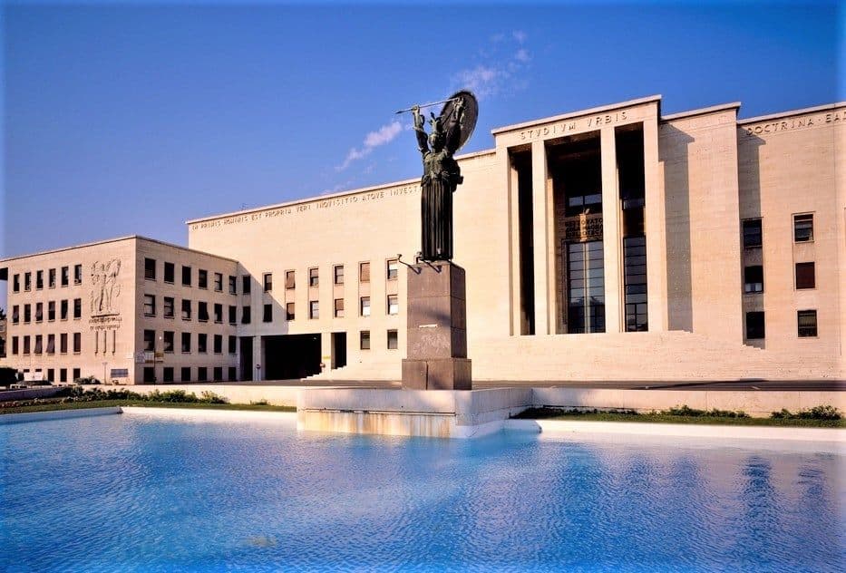 Main campus buildings of Sapienza University of Rome in Rome, Italy